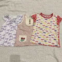 動物柄 Tシャツ うさぎ　カメレオン　お花　90 まとめ売り　女の子