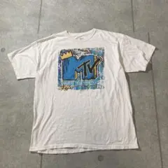 海外輸入品　ビッグシルエット　MTV ミュージックテレビジョン　白　XL