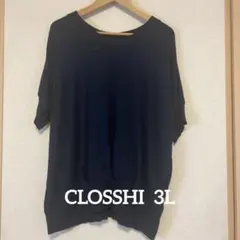 CLOSSHI ネイビー オーバーサイズ Tシャツ 3L
