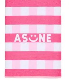 ASUNE チェック柄タオル ピンク　ビーチタオル　アスネ　中町綾