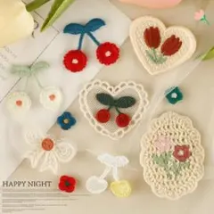 【N94】（レース）ワッペン パッチ 保育園 幼稚園 男の子 女の子 刺繍 装飾