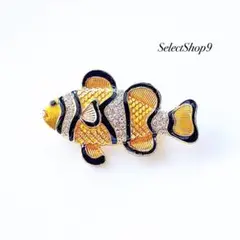 新品未使用品♡美品ブローチ魚フィッシュ生き物ゴールドヴィンテージ海外インポート