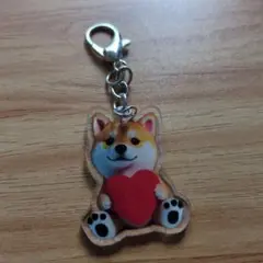 新品未使用の可愛い豆柴のキーホルダーです