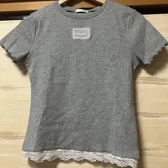 裾レースTシャツ