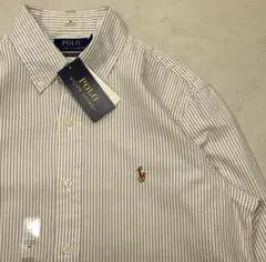 新品25SS ポロラルフローレン オックスフォード ボタンダウンシャツ ベージュ