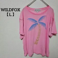 WILDFOX 【Ｌ】パームツリーピンクTシャツ