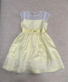 【美品】キッズドレス　ワンピース　黄色　120〜130
