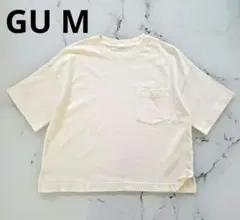 GU Tシャツ 半袖 ポケット付き シンプル 白系 M