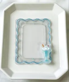 トレカケースデコ クリア　ドット　水玉　　パフェ　トレカ 硬化ケースデコ　tws