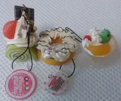 スイーツ　デコ　喫茶　キーホルダー　スマホ　ストラップ　パフェ　平成　レトロ