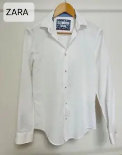 ZARA スリムフィット ホワイト長袖シャツ S