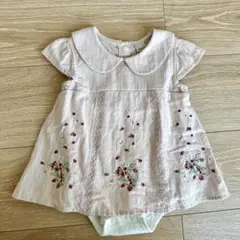petit main 刺繍　80cmロンパース