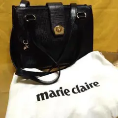 marie claire ブラック ショルダーバッグ