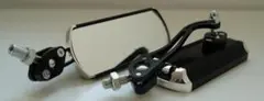 バイク ミラー 8mm 10mm 正ネジ 逆ネジ カーボン調 台湾ミラー☆0
