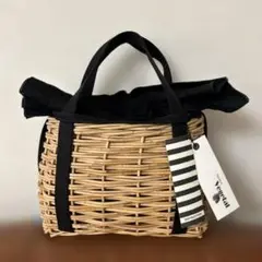 【未使用品】 Flea Store Vegetal カゴバッグ　カーキ 未使用品】 Flea Store Vegetal カゴバッグ カーキ