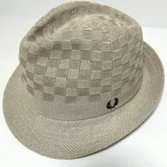 FRED PERRY フレッドペリー ストローハット 中折れハット L