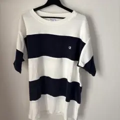 champion ネルショートスリーブTシャツ　ネイビー XL C3-X360