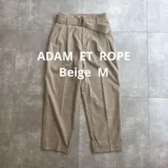 ADAM ET ROPE ベージュチェック　タックパンツ✴︎✴︎