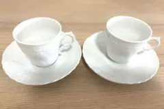 【未使用】リチャードジノリ　デミカスカップ＆ソーサー　2客
