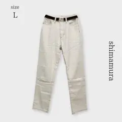 【しまむら】美品 ホワイトデニム ステッチ
