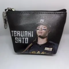 阪神百貨店限定　ブラックダイナマイトノベルティ　ミニポーチキーホルダー　佐藤輝明