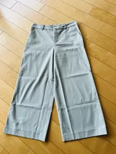 J.PRESS ジェイプレス　9号　ワイドパンツ　ガウチョ　グリーン
