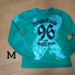 BLUE CROSS 長袖Tシャツ ロンT M グリーン