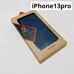 残り1点✨ iPhone13proケース　手帳型　高級ケース　ネイビーブラック