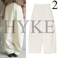 HYKE 25SS BARREL LEG TROUSERS　バレルレッグ　パンツ