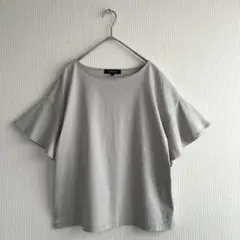 アンタイトル カットソー ブラウス トップス グレー フリル UNTITLED