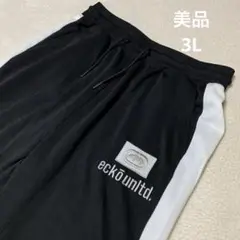 美品　エコーアンリミテッド　スウェットパンツ　ジャージ　刺繍ロゴ　ブラック　3L