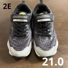 21.0cm 2e SKLSHOOTER スニーカー 黒/グレー ムーンスター