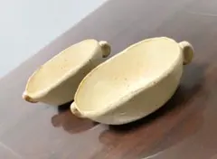 新品未使用 レア SAKUZAN 作山窯 グラタン皿 2個セット