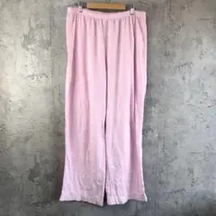 Y5491古着　無地パンツ　パジャマパンツ　ピンク　90s Y2K