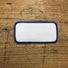 ネームワッペンベース ホワイトxネイビー 約101mm x 約50mm