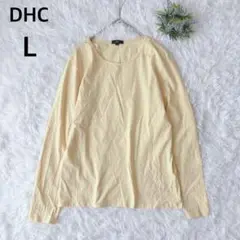 ディーエイチシー　DHC　ラウンドネック長袖シャツ　イエロー　L　ストレッチ