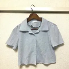水色 ブラウス