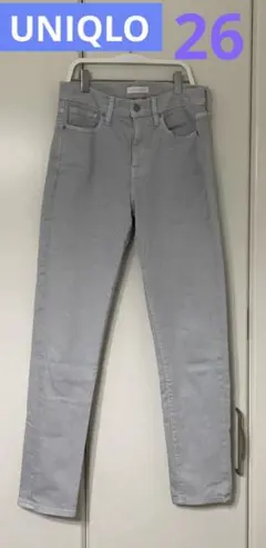 ユニクロ ライトグレー スリムフィットデニムパンツ【難あり】