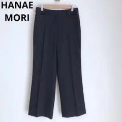 ハナエモリ　イージーパンツ　ストレートパンツ　レディースボトムス　ネイビー