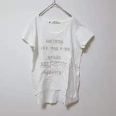 ブランバスク【38】半袖Tシャツ/綿100% 英字ロゴ カジュアル 韓国製