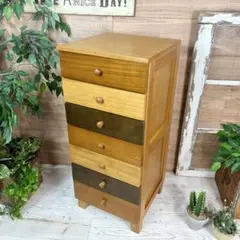 訳あり品【127】ナチュラルウッド桐材無垢木製カラー多引き出し7段チェストタンス