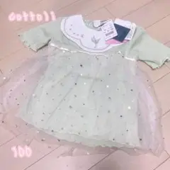 新品未使用タグ付　100 cottoli ティンカーベル チュールトップス