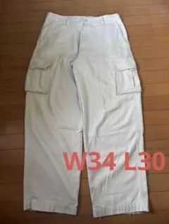 old gap カーゴバギーパンツ　ベージュ　W34 L30 greeny