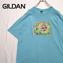 ビッグサイズ　ラメプリント　ヒョウ柄プリント　フラワー　Tシャツ　ドリンク