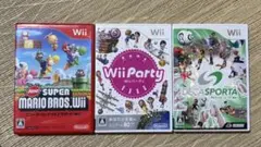 Wii ソフトNew スーパーマリオブラザーズ、デカスポルタ、Wiiパーティ