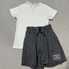 By Loveit 130cm トップスとショートパンツセット