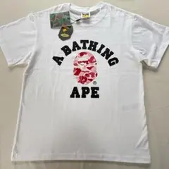 BAPE エイプ 猿ロゴ Tシャツ 白 Lサイズ ユニセックス半袖 ☆未使用