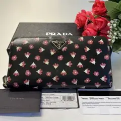 新品同様‼️ プラダ PRADA 財布 長財布 サフィアーノ ラウンドファスナー