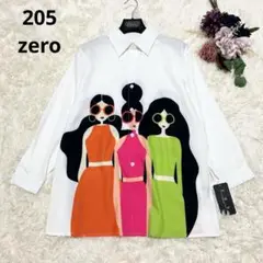 【新品タグ付】205 zero カラバサ プリントシャツ 女の子 オーバーサイズ