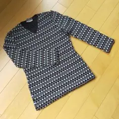 フェラガモ 柄 ウール ニット セーター Sサイズ